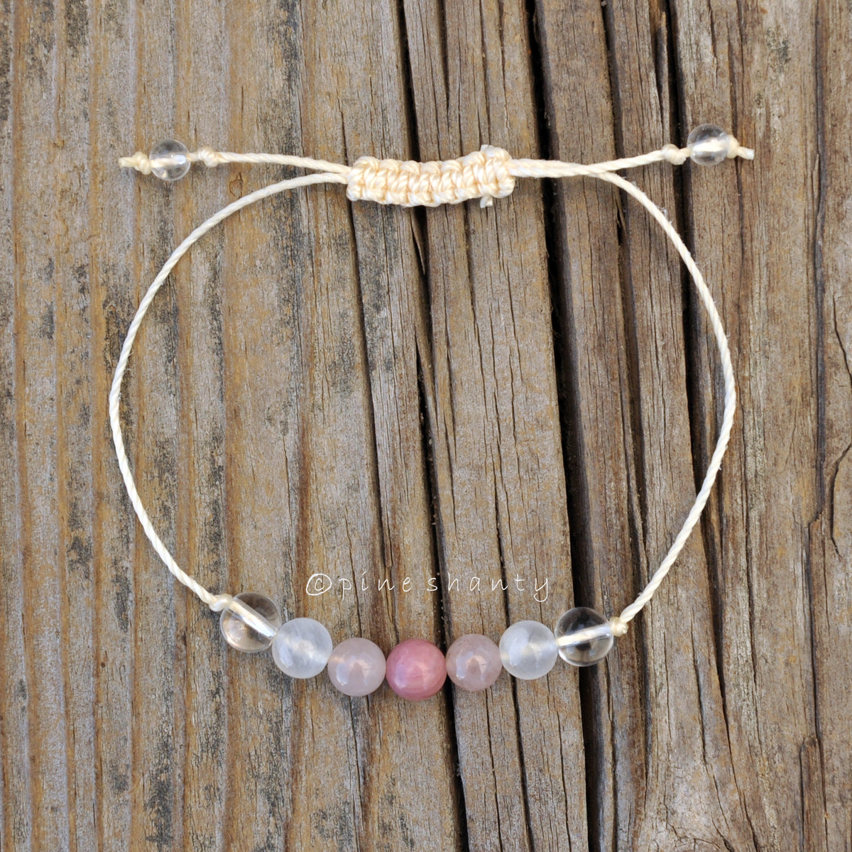 PINK QUARTZ BRACELET adjustable bracelet silver gold filled quartz rose, fertility retailer bracelet