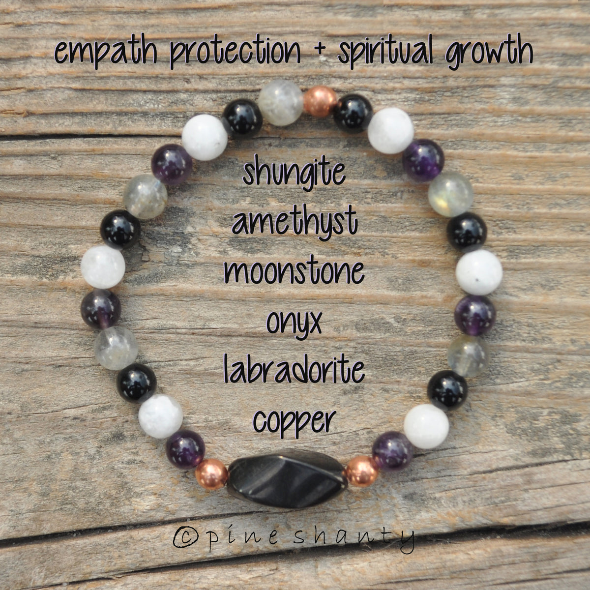 Spiritual enhancement Crown Me Orgonite holder - authentic Amethyst ~ Labradorite ~ Howlite ~ Black Tourmaline ~ Selenite ~ Copper